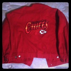 Kansas City Chiefs Denim Jacket Size XL